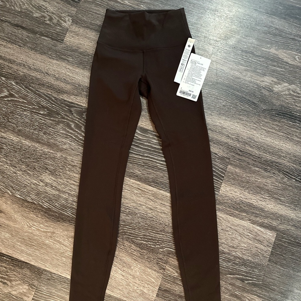 Lululemon Dark Brown Wunder Train Leggings